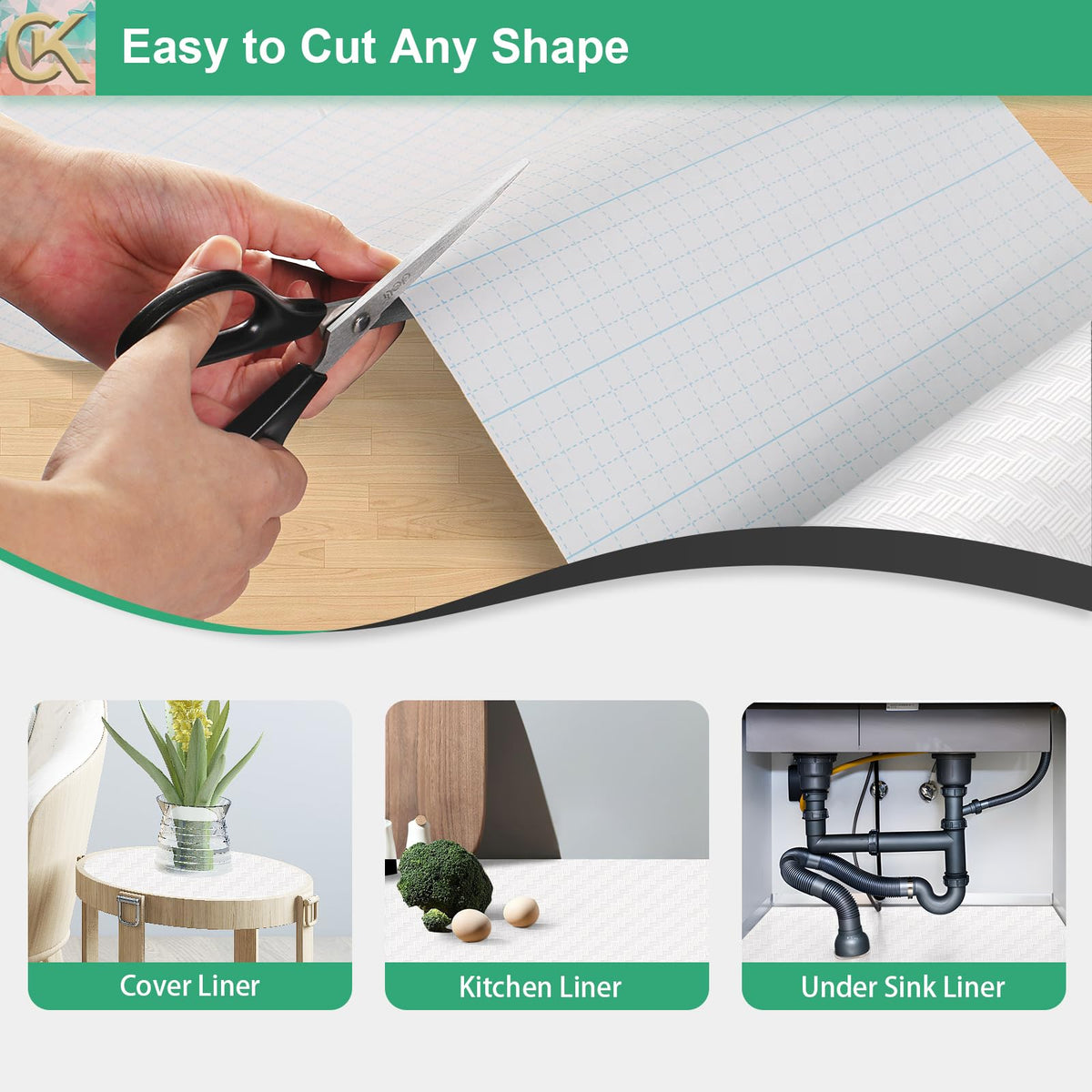 Self Adhesive Shelf Liner Kitchen Liner (69.7 Sq Ft)