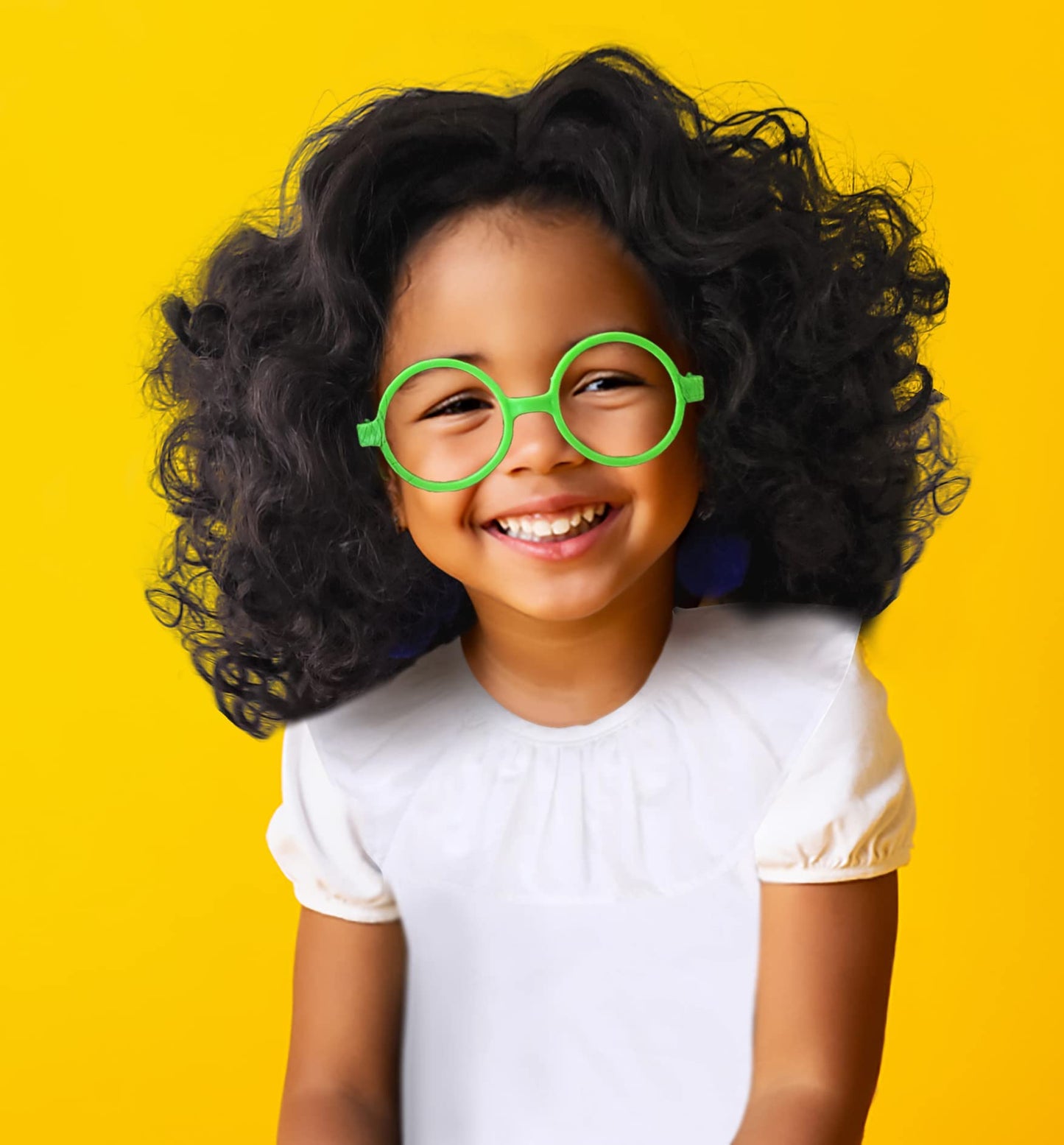 Pack of 6, Children Kids Nerd Fake Glasses No Lens Small Frame Round Eyeglasses Costume Pretend Play (Age 3-10) (Multi)