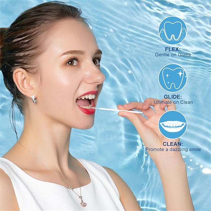 Super Deer 300Count Brushpicks Interdental Toothpicks,Soft Bristle Dental Floss Picks Toothpicks,Helps Removes Plaque and Debris Between Your Teeth (3)