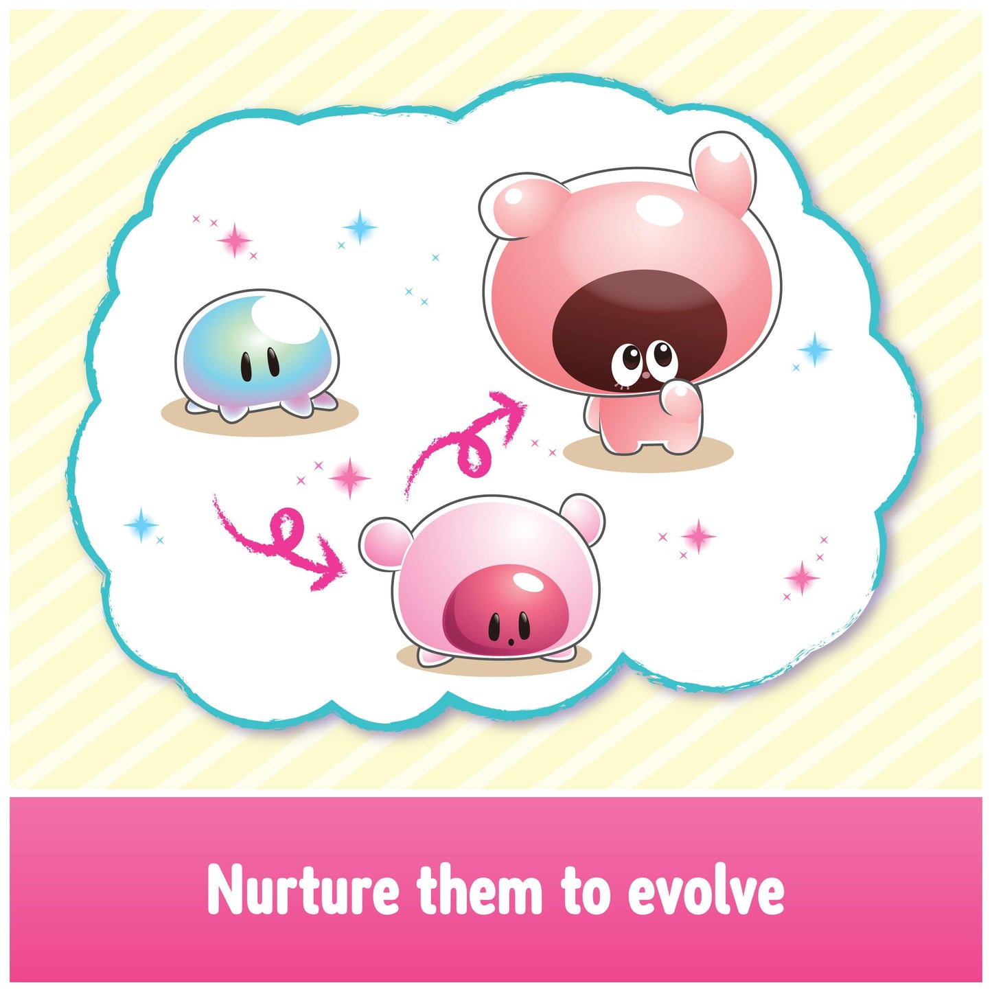 Punirunes, Interactive Digital Toy with 55 Squishy Characters Inside, Reacts to Touch, Color Display, Kids Toys for Ages 5 and up