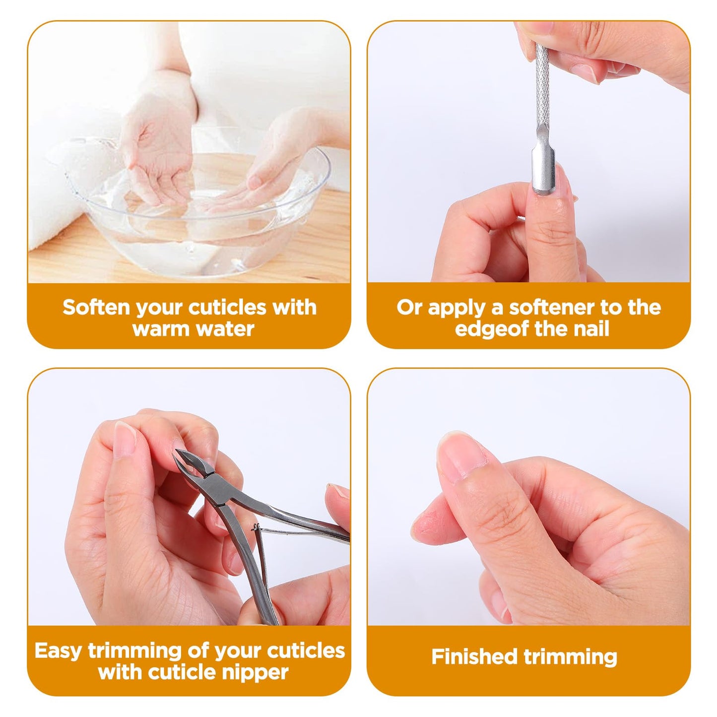 Ptwola 12 Packs Professional Cuticle Trimmer Nippers Stainless Steel Nail Cuticle Cutter Sharp Pointed Blade Dead Skin Remover Clipper Scissor Pedicure Manicure Tool for Fingernails Toenails Care