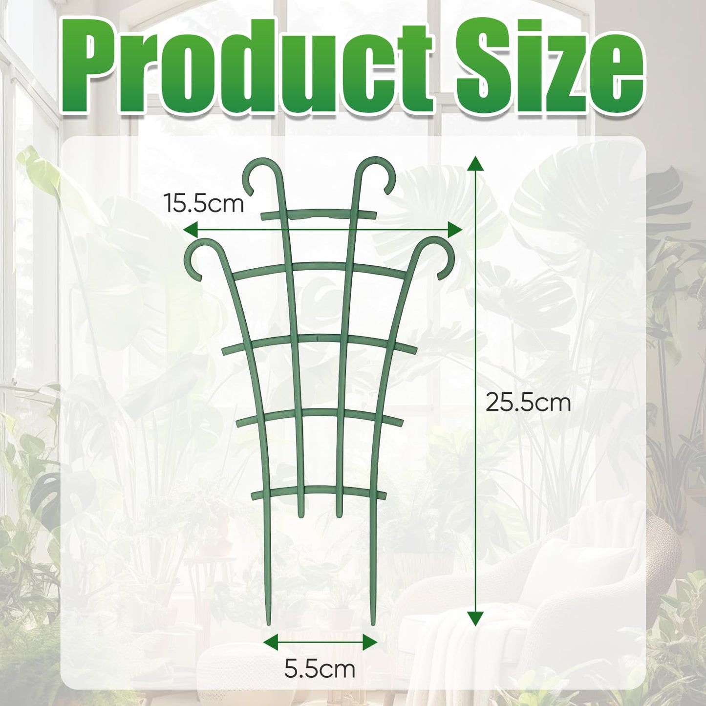 5 Pcs Trellis for Potted Plants,Stackable Plant Trellis for Climbing Plants Indoor, Small Plastic Support for Vine Ivy Hoya Houseplants Flower Plant Support