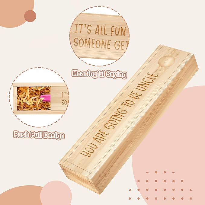 Pregnancy Announcement for Uncle, Pregnancy Test Keepsake Box, Baby Announcement Reveal Gifts Ideas for Husband Grandparents Dad Aunt and Uncle