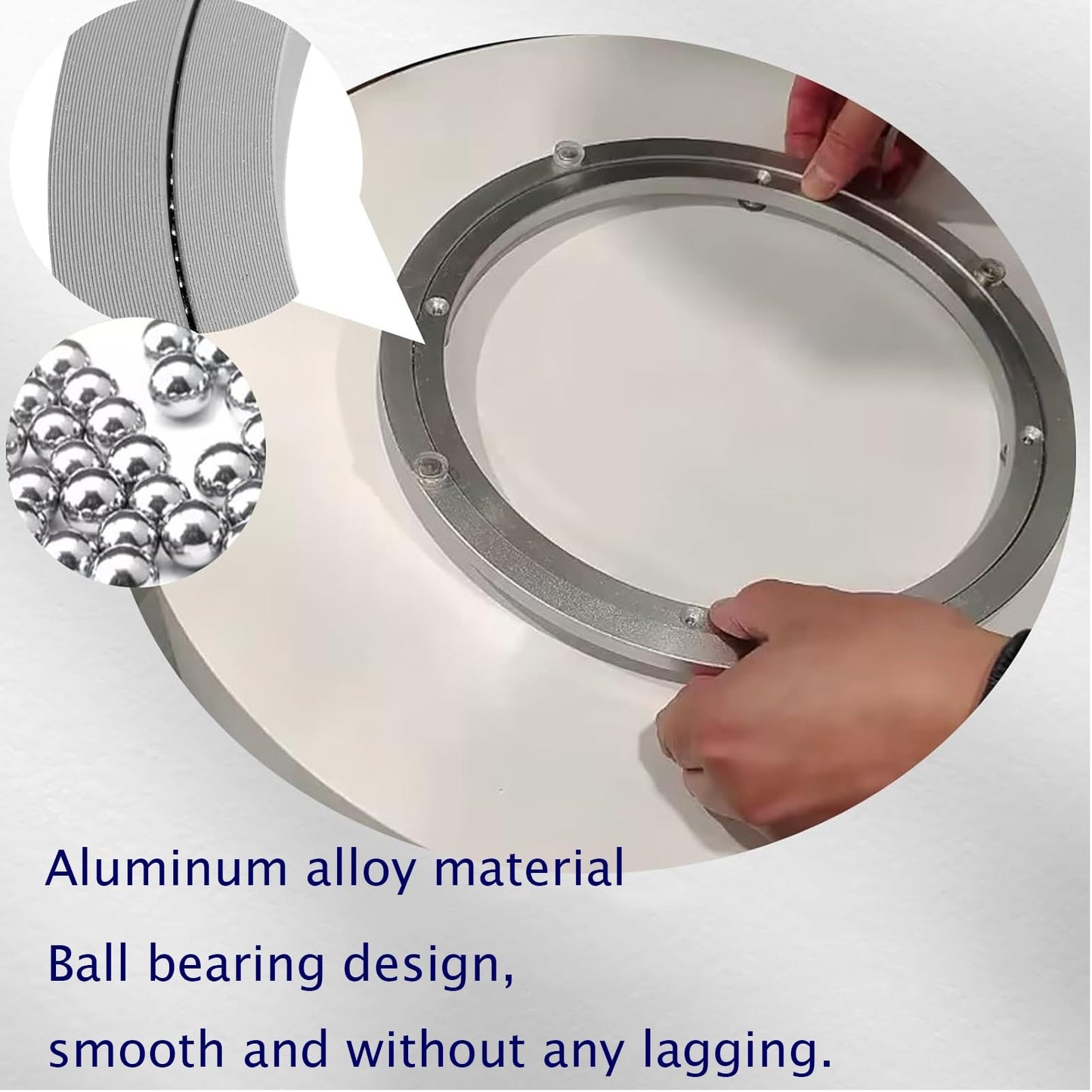 Heavy Duty Swivel Turntable，Lazy Susan Rotating Bearing，Rotating ，Swivel Plate Hardware ，Smooth Swivel Plate Hardware(200mm (8 inches))