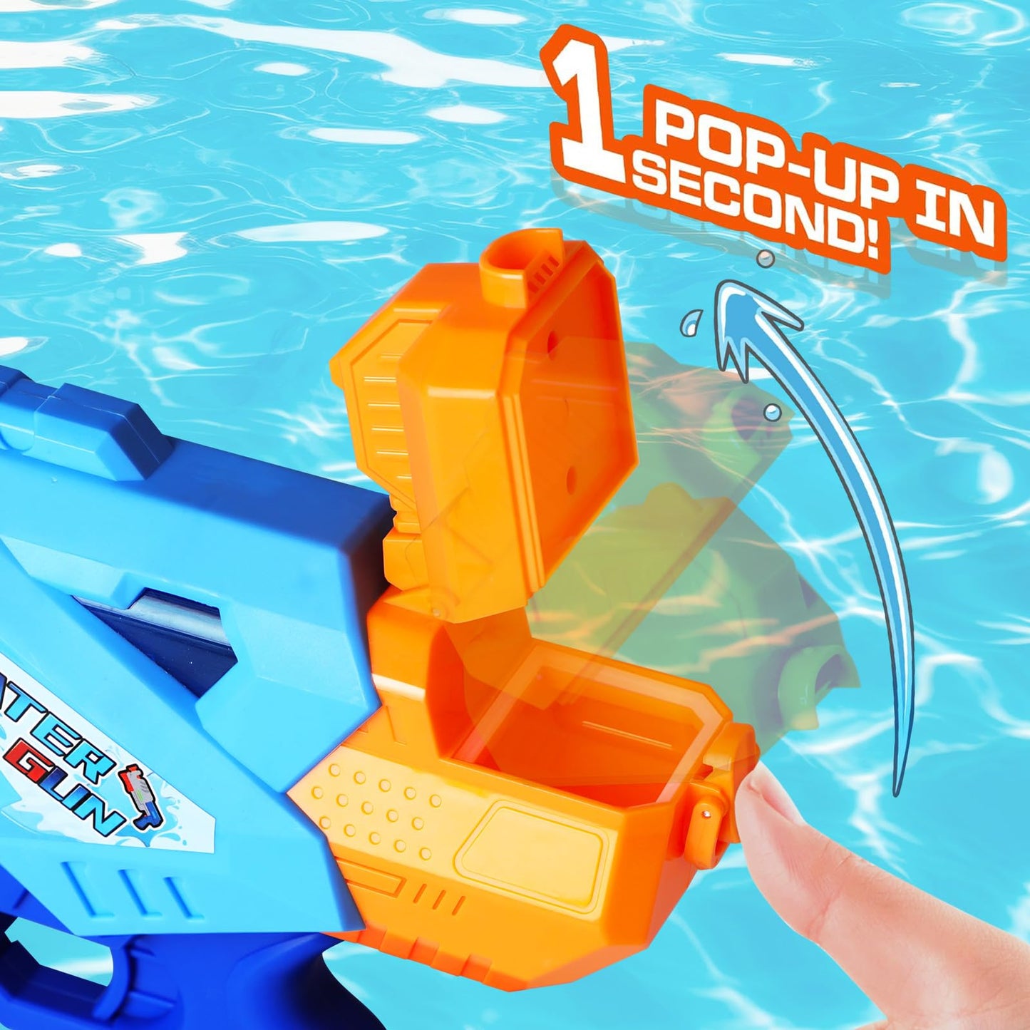 Quanquer 1200cc Super Squirt Water Guns for Kids Adults - 2 Pack Super Water Soaker with Excellent Range - Ideas Gift Toys for Summer Outdoor Swimming Pool Beach Sand Water Fighting Play