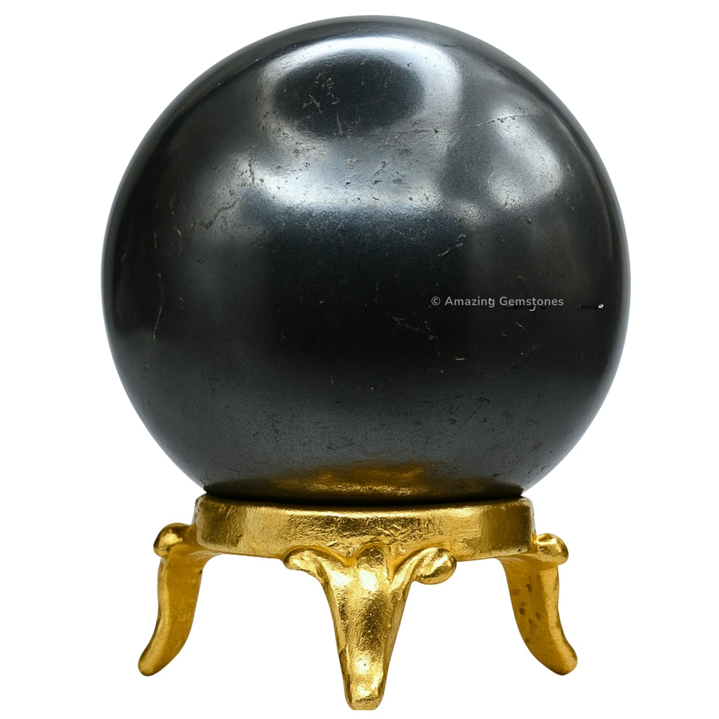 Amazing Gemstone Hematite Crystal Ball with Stand - 2 Inches Crystal Sphere Meditation Balls for Witchcraft and Decorative Balls