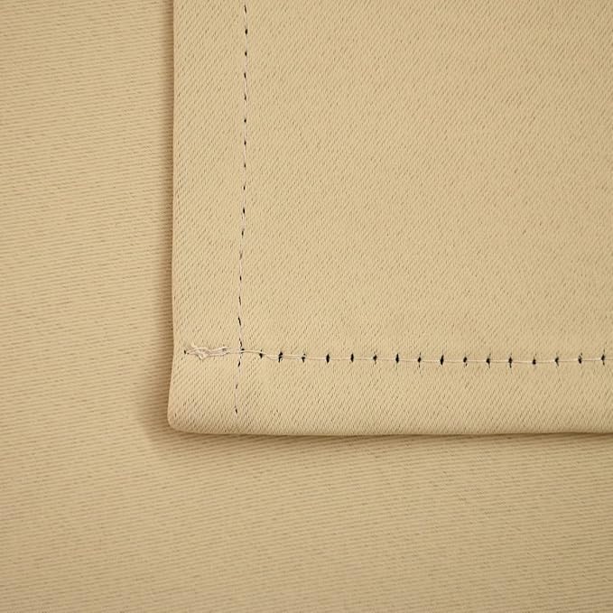Pickluc Beige Cafe Curtain (Half Window Curtain) 30 Inches Length, Rod Pocket Small Kitchen Curtain, Short Blackout Curtain for Small Window, 30" Wide and 30" Long, 2 Panels