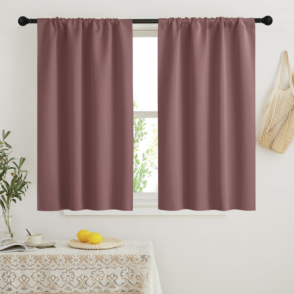 Short Blackout Curtains for Bedroom (2 Count)