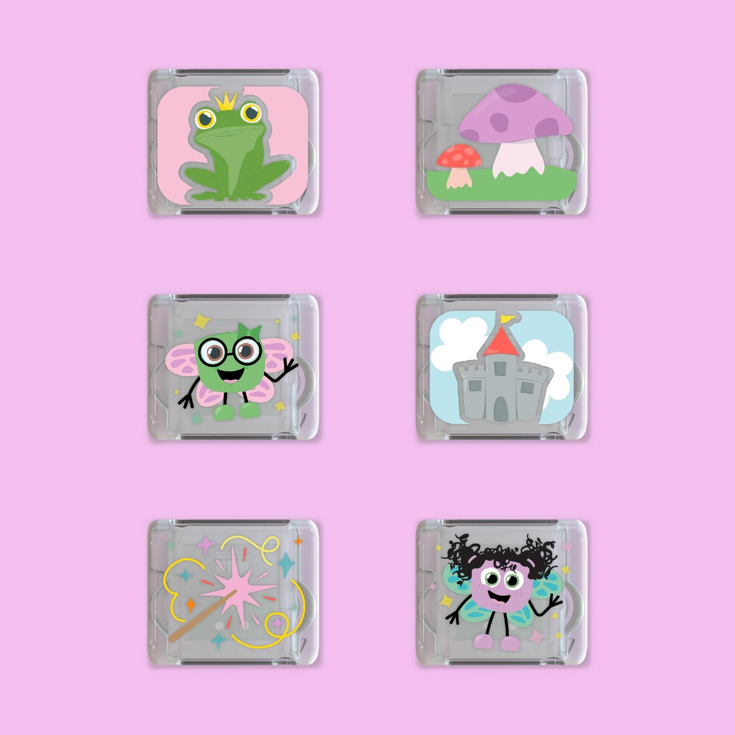 Glo Pals Water-Activated Light-Up Cubes for Bathtime and Sensory Play - Includes 6 Reusable Light-Up - Sensory Toys and Glowing Bath Cubes for Kids and Toddlers - Fairy
