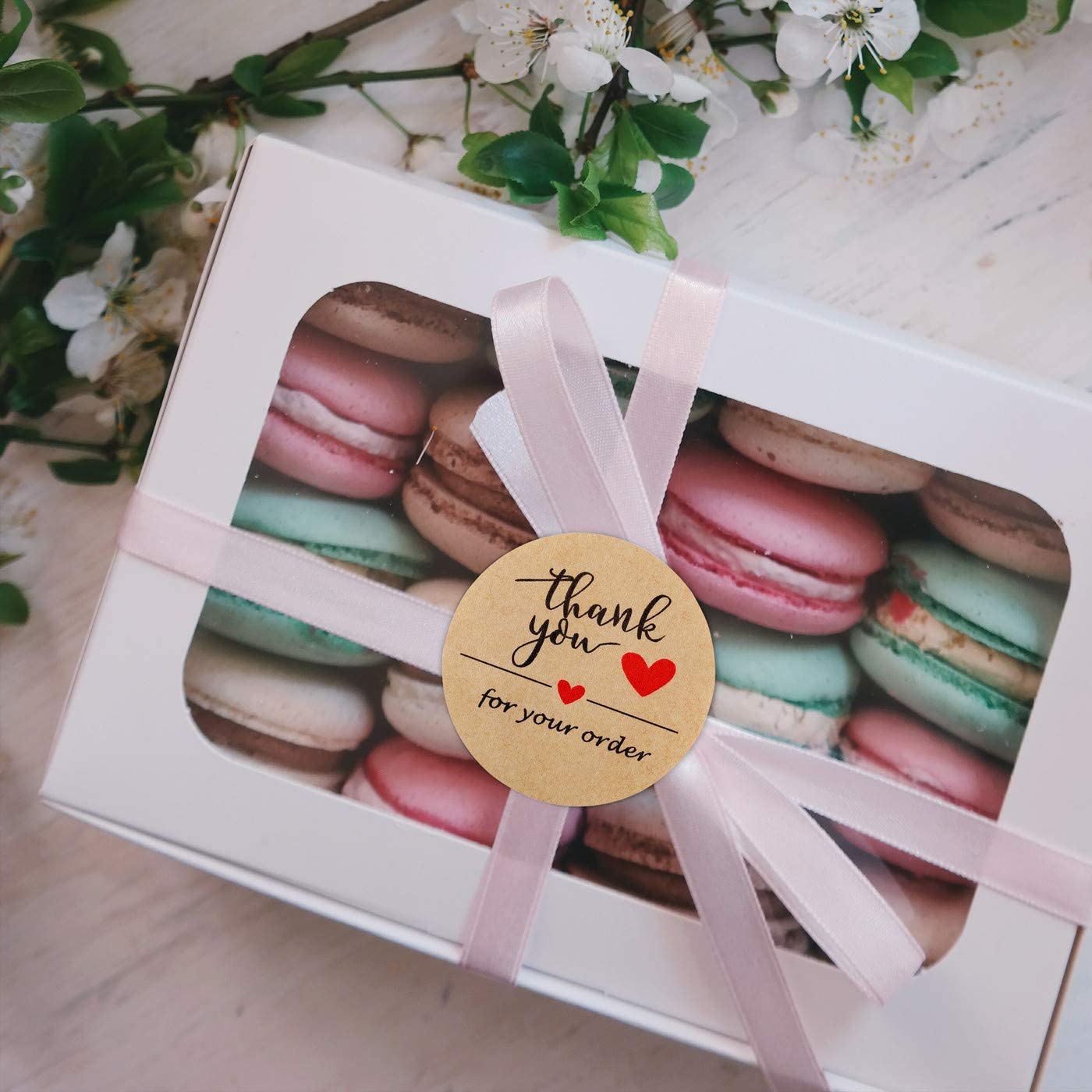 Lpraer 1000Pcs 2" Thank You for Your Order Stickers Roll Retro Adhesive Thank You Label for Packaging,Small Business,Envelopes,Cards,Letters,Boxes