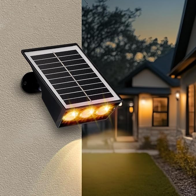 Solar Spot Lights Outdoor, RGB Solar Landscape Spotlights IP65 Waterproof Adjustable Light House Lights Colorful Spot Light for Yard Garden Pathway (6)