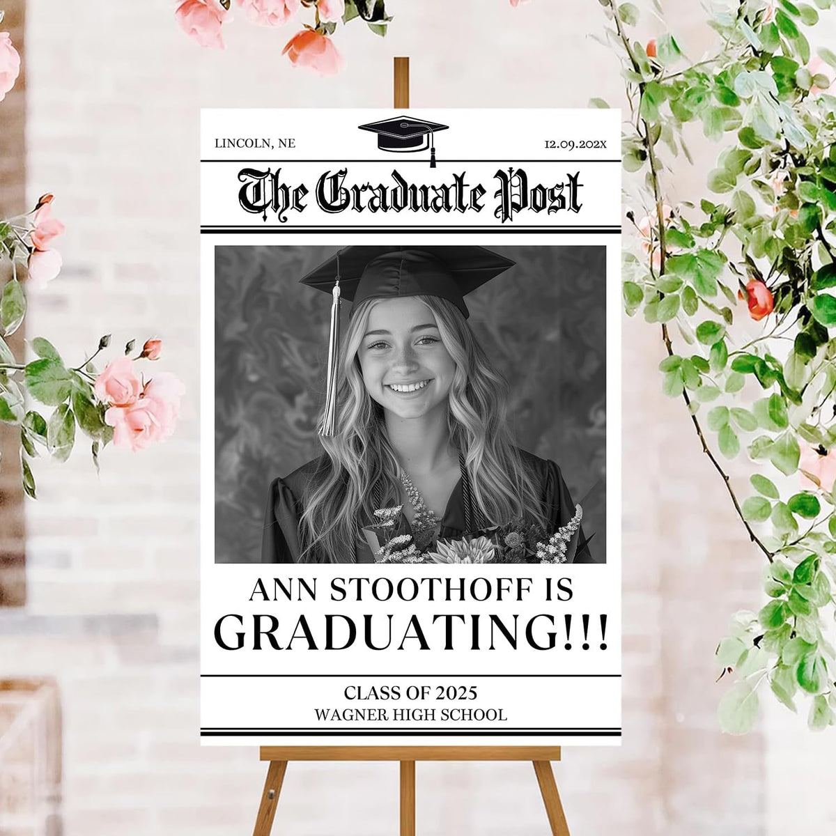 Graduation Welcome Sign, Senior College Graduation party welcome sign, Simply Graduation Party Sign, Graduation Party, Personalized Welcome To Name Graduation Party Class of Year Sign