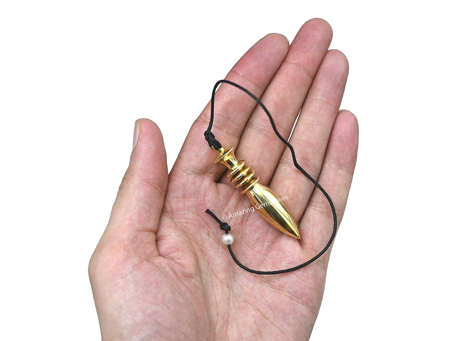 Amazing Gemstone Healing Metal Pendulums for Divination, Gold Karnak 4 Ring Plate Steel Copper Pendulum High Energy Pendulo de Bronce Pendulos de Mesa MP78