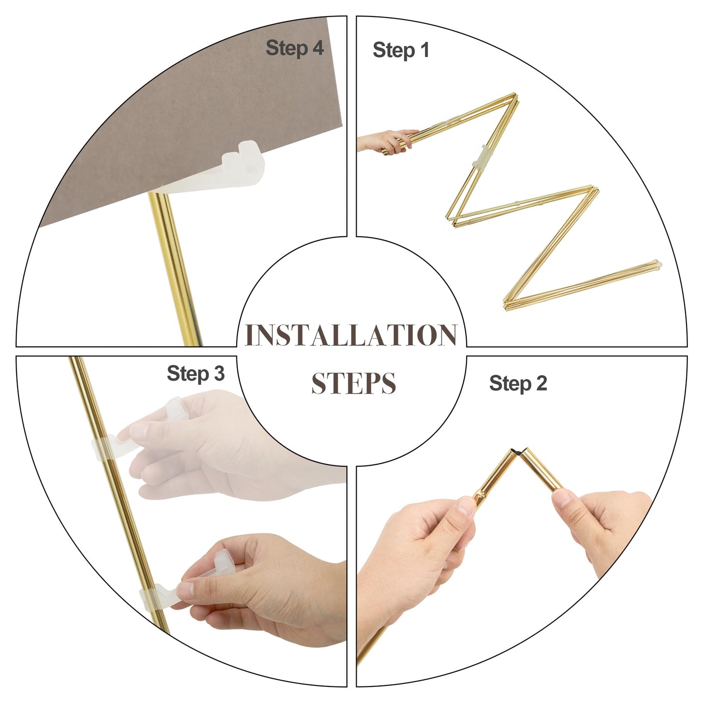 DDEAT Easel Stand for Sign 63'' Art Easels for Display Wedding Welcome Poster Stand Portable Floor Metal Easel Gold 2 Pack
