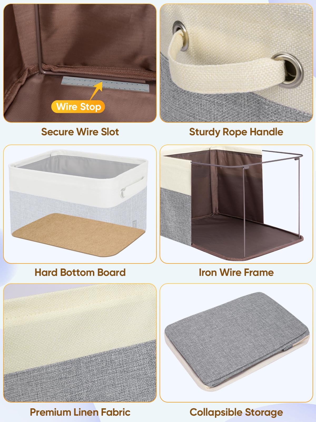 1 Pack Fabric Closet Storage Bins for Shelves
