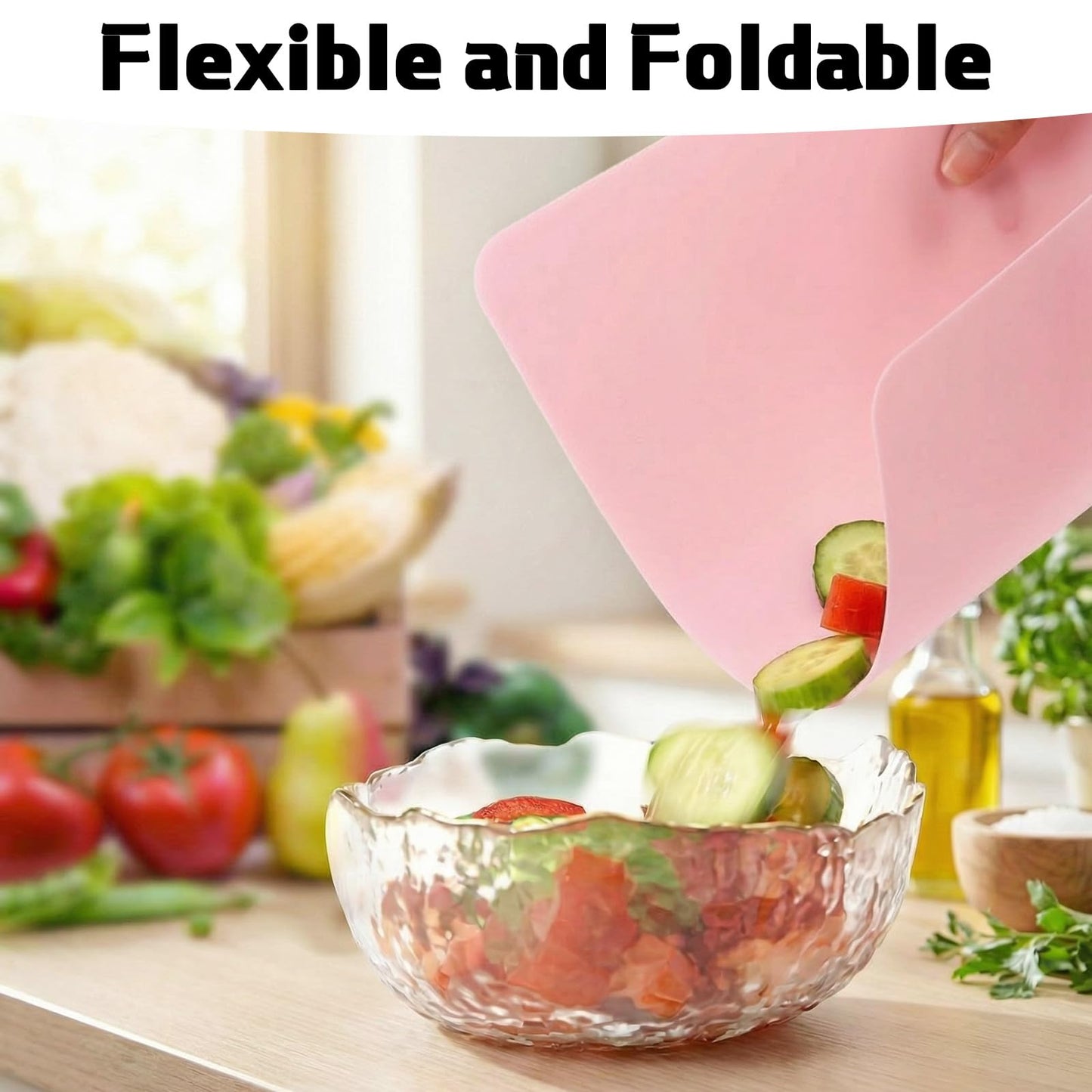 Acellegic 30 Pcs Plastic Flexible Cutting Boards for Kitchen 15 x 12 Inch, Pink Frosted Cutting Mats Sheets Dishwasher Safe for Kitchen Food