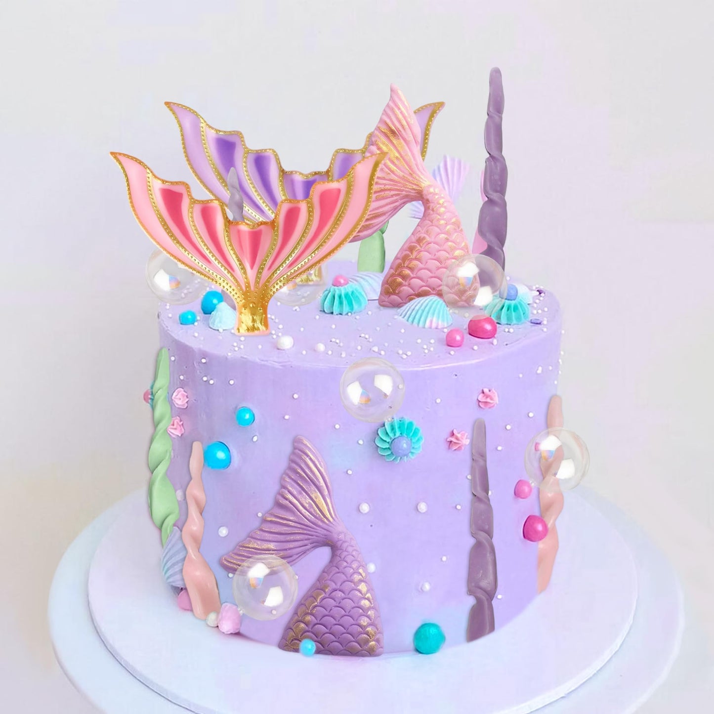Mermaid Cake Topper Under the Sea Cake Decoration Mermaid Tail Cake Topper for Under the Sea Party decors