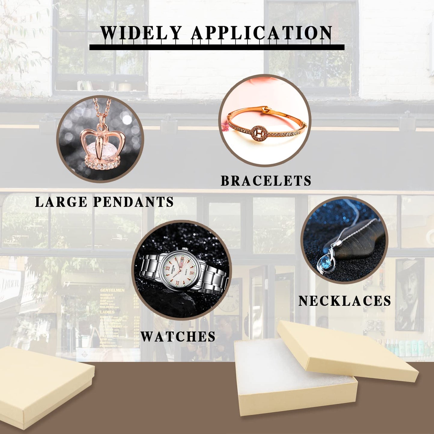 opaprain Cardboard Jewelry Brown Gift Boxes 10 Pack6x5×1 inches, its Apply to displaying Necklaces, Rings, Bracelets, Earrings