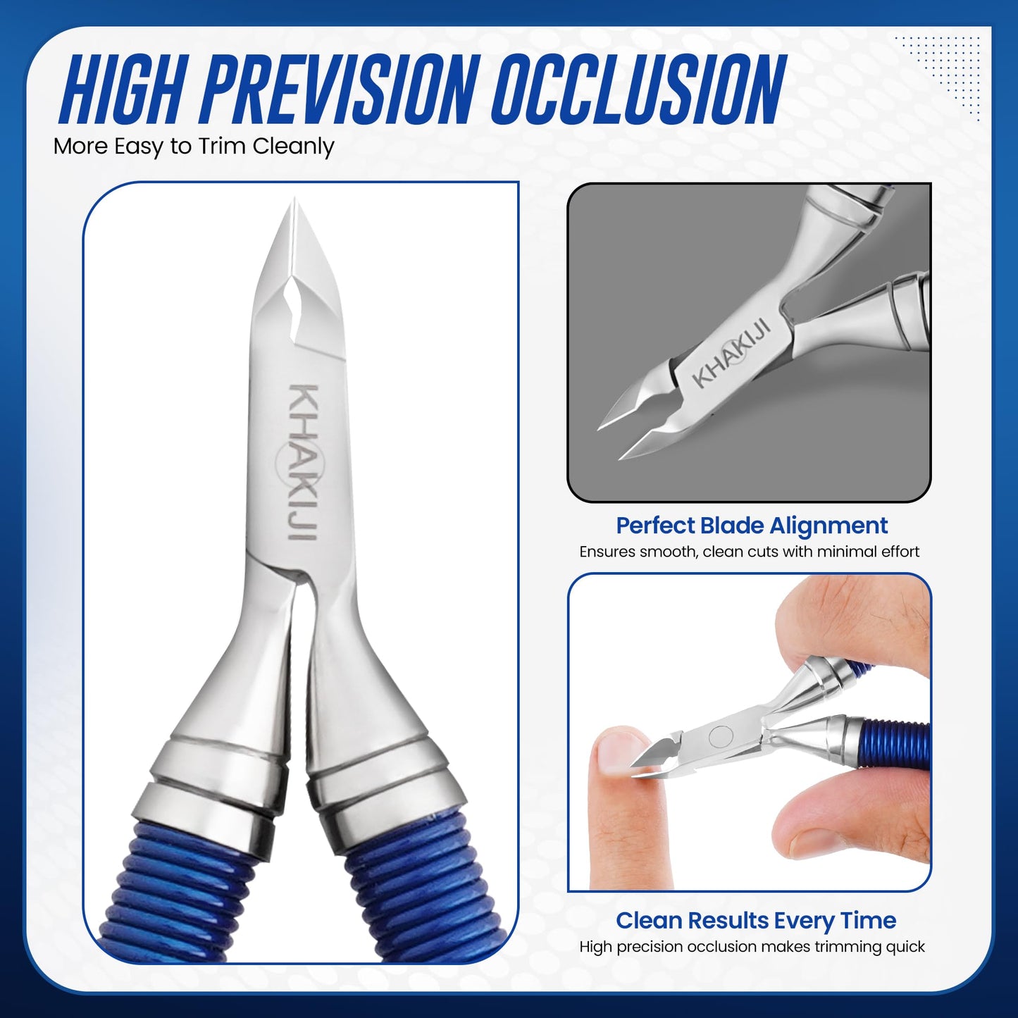 Cuticle Trimmer – Professional Stainless Steel Cuticle Nippers and Cuticle Remover with Cuticle Pusher for Manicure and Pedicure.