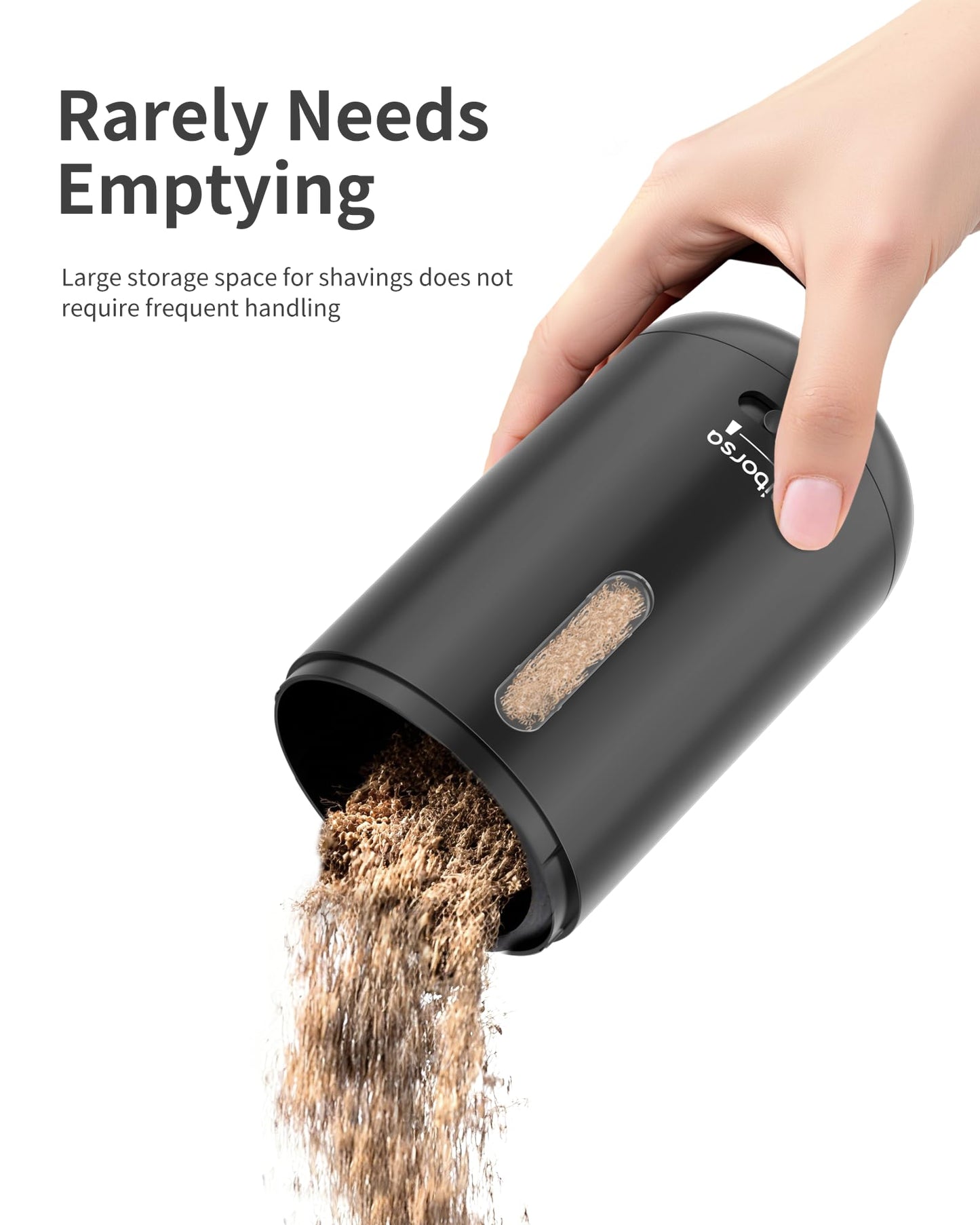 Aniborsa Automatic Electric Pencil Sharpener - Auto Feed, Auto Stop & Auto Eject, Rechargeable for Classroom, Home, School, Office, Black