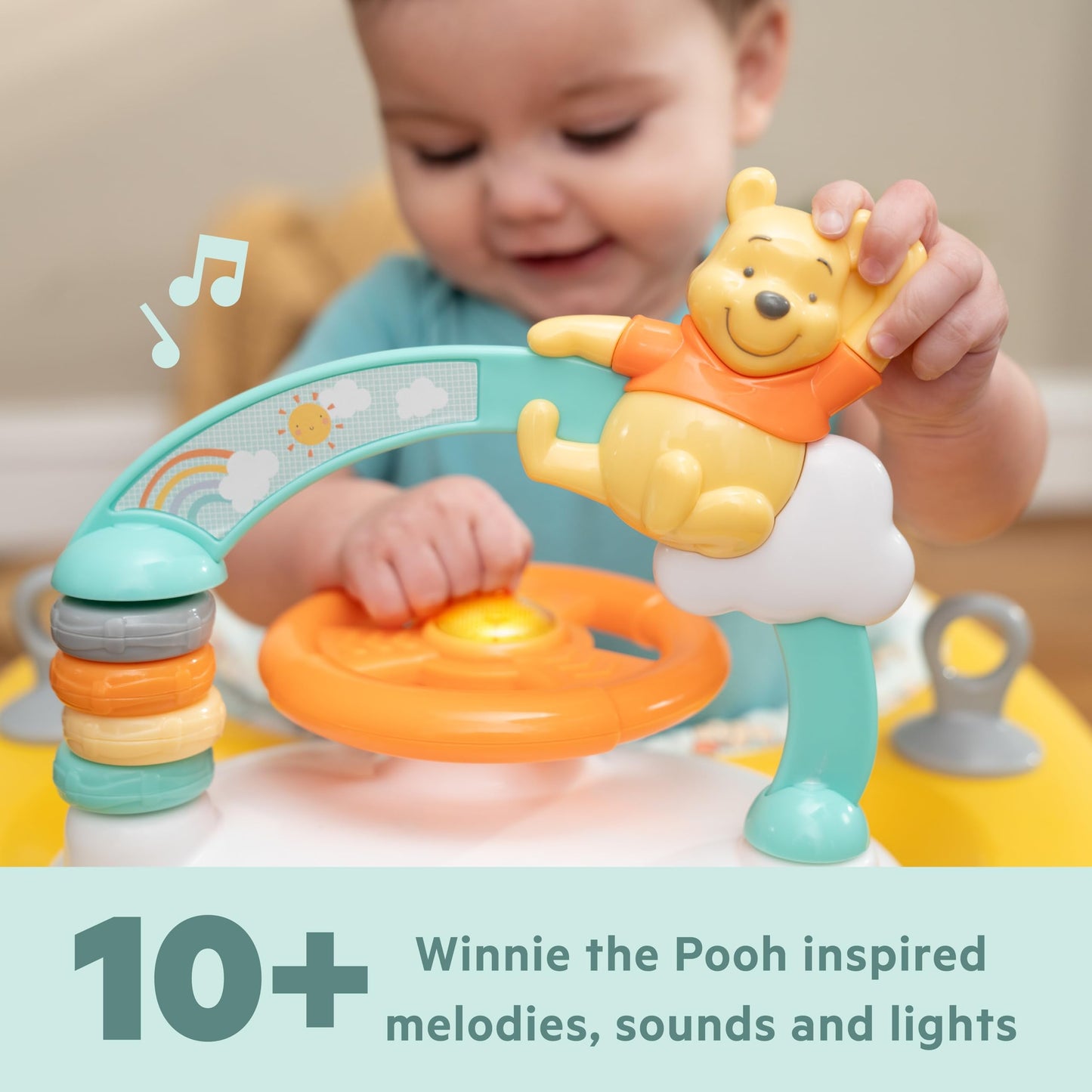 Bright Starts Disney Baby Winnie The Pooh Once Upon a Walk Activity Walker, 2 Ways to Play, Unisex, Ages 6 Months+