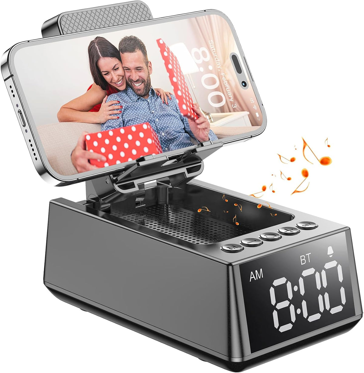 Birthday Gifts for Men Women-Bluetooth Speaker with HD Sound, Stocking Stuffers White Elephant Gifts for Adults, Kitchen Gadgets for Anniversary Idea Gift for Dad Mom Husband Wife(Grey)