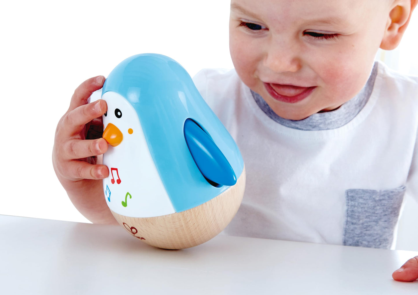 Hape Penguin Wobbler| Colorful Wobbling Penguin, Roly Poly Toy for Kids 6 Months+