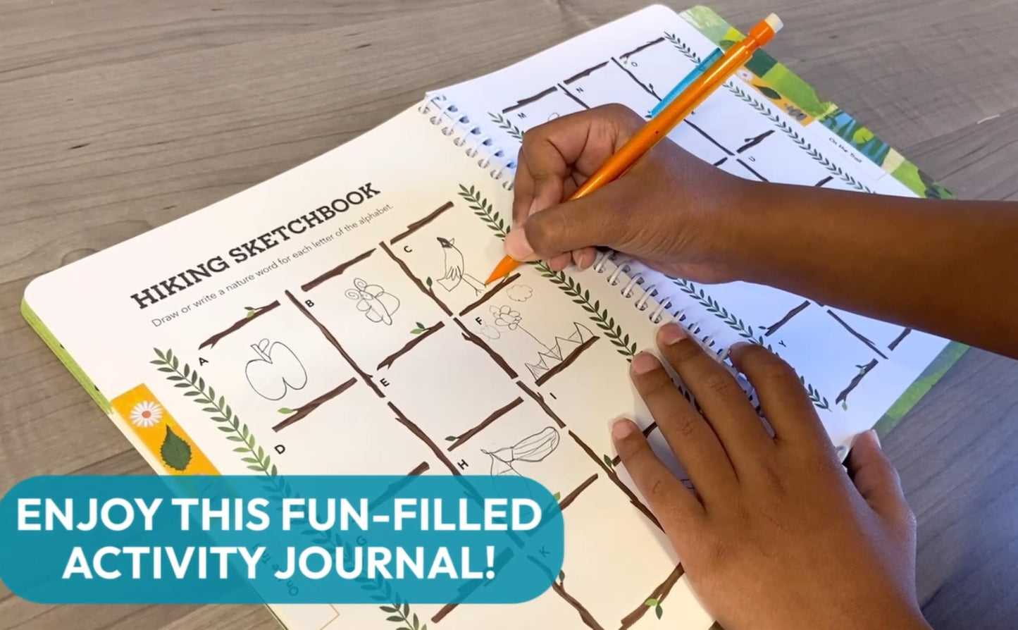 Outdoor Explorers: Take A Hike Field Journal Activity Nature Book with Stickers for Adventurous Kids, Ages 5 and up
