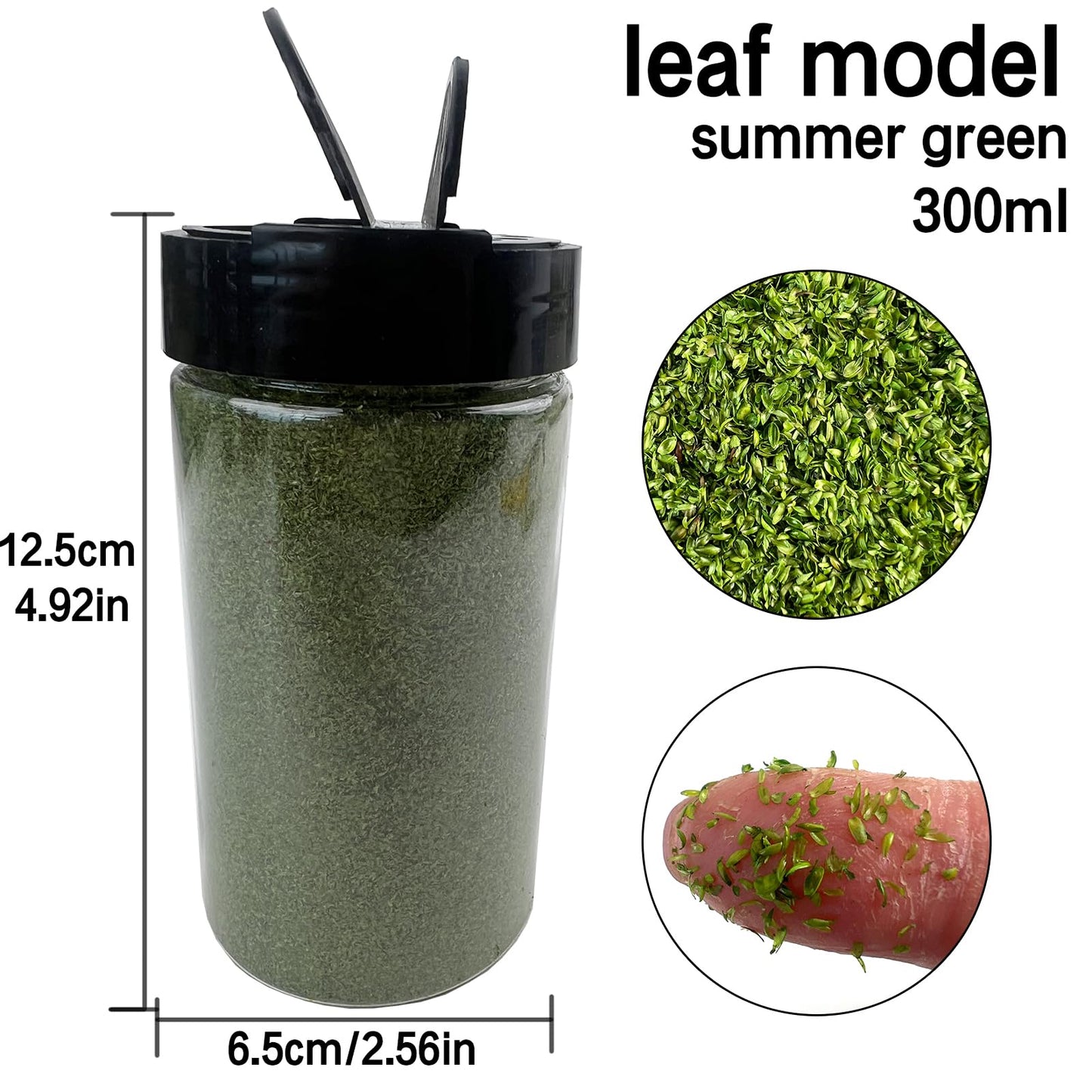 ZZZ SAN ZHI Multicolor Leaf Model - 300ml Miniature Scenery Material for Train Railway, Diorama, Car Scene & Scale Landscape Layouts (Summer Green)