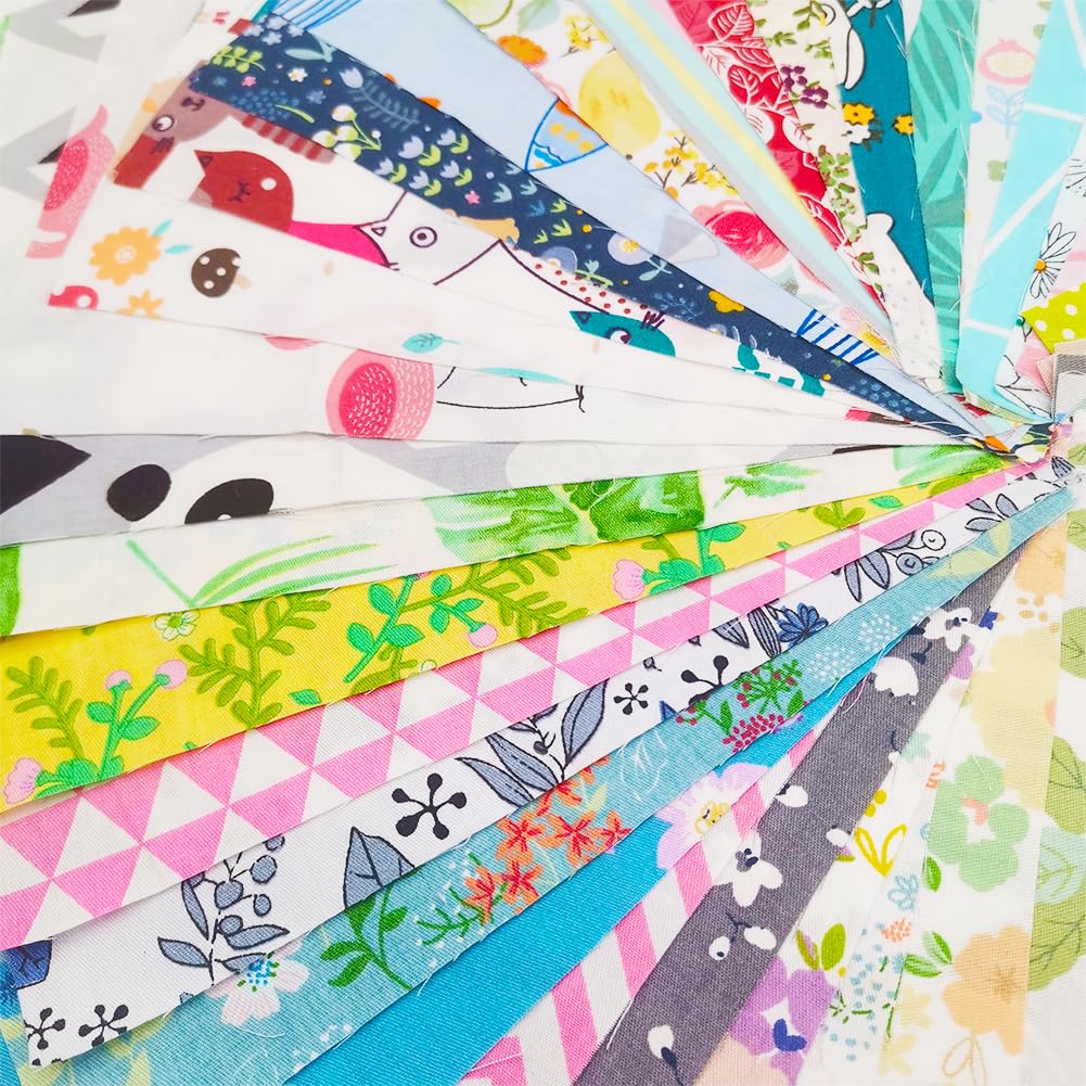 ZGXY Fabric, 50 pcs/lot Top Cotton 8" x 8" (20cm x 20cm) Squares Patchwork, Precut Multi-Color and Different Pattern for Sewing Quilting Crafting, Home Party Craft Fabric DIY Sewing Mask