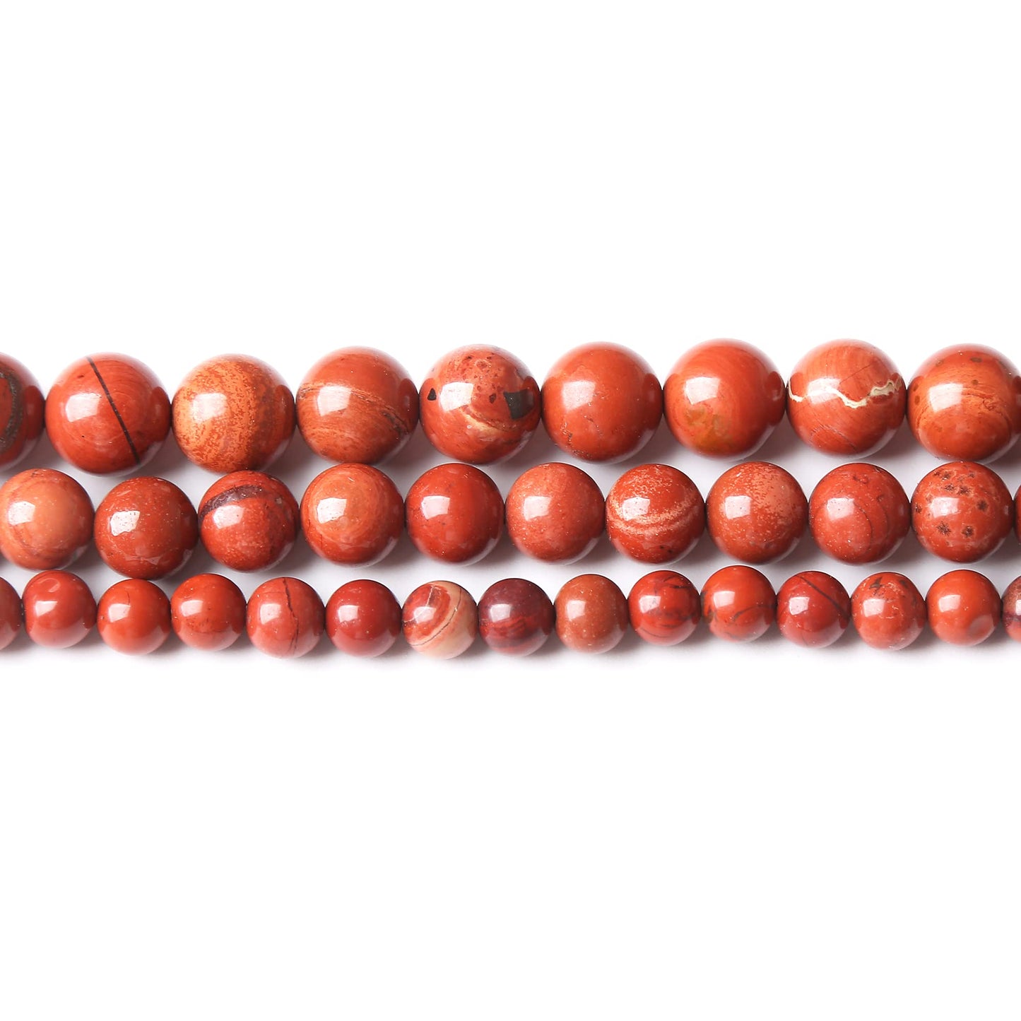 10MM Red Jasper Round Loose Beads Natural Gem Beads Crystal Energy Stone Beads for Jewelry Making DIY Bracelet Necklace