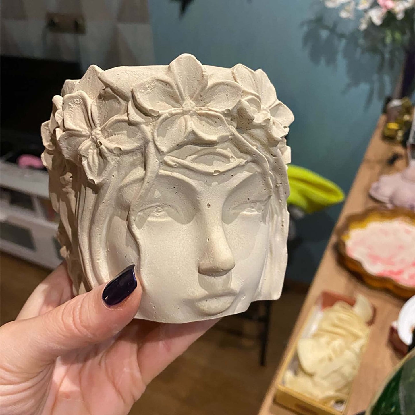 Flower Pot Mould for Cement Silicon DIY Concrete Plant Vase Moulds Handmade Home Decoration Tool Pen Holder Resin Epoxy Silicone Mold (G61)