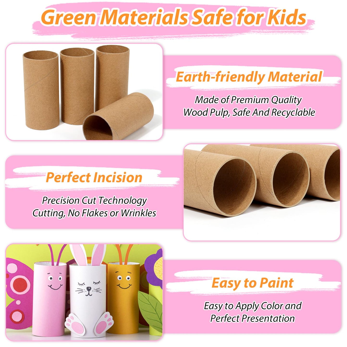 MAPVOLUT 120-Pack Brown Cardboard Tubes for Crafts (1.5x3.4 Inch) | Bulk Kraft Paper Rolls for DIY, Art Supplies, Handicraft Projects & Holiday Decor - Crush Resistant