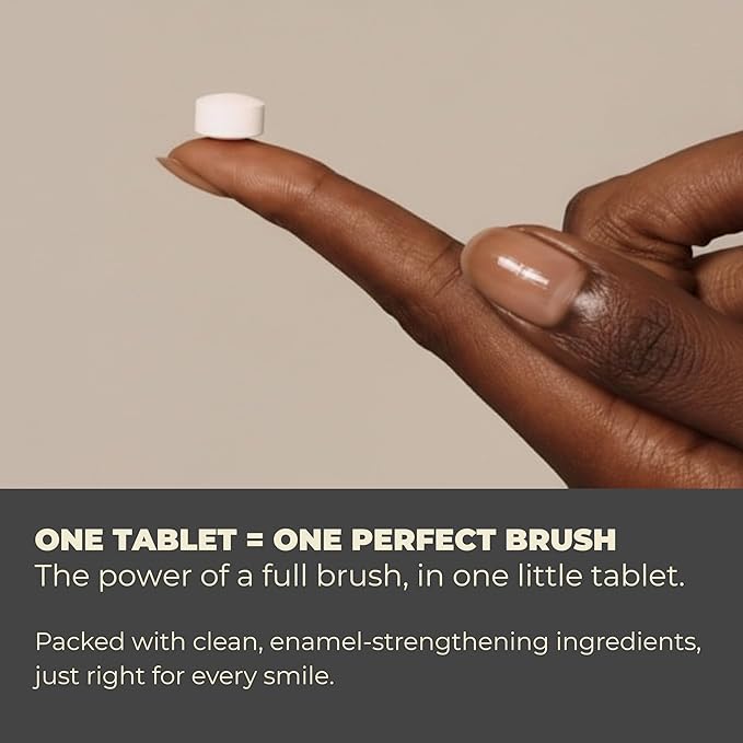 Citrus Yuzu Mint Fluoride-Free Toothpaste Tablets with Nano Hydroxyapatite | Natural Whitening, Enamel Strengthening, Plastic-Free & Travel-Friendly (4 Month Refill)
