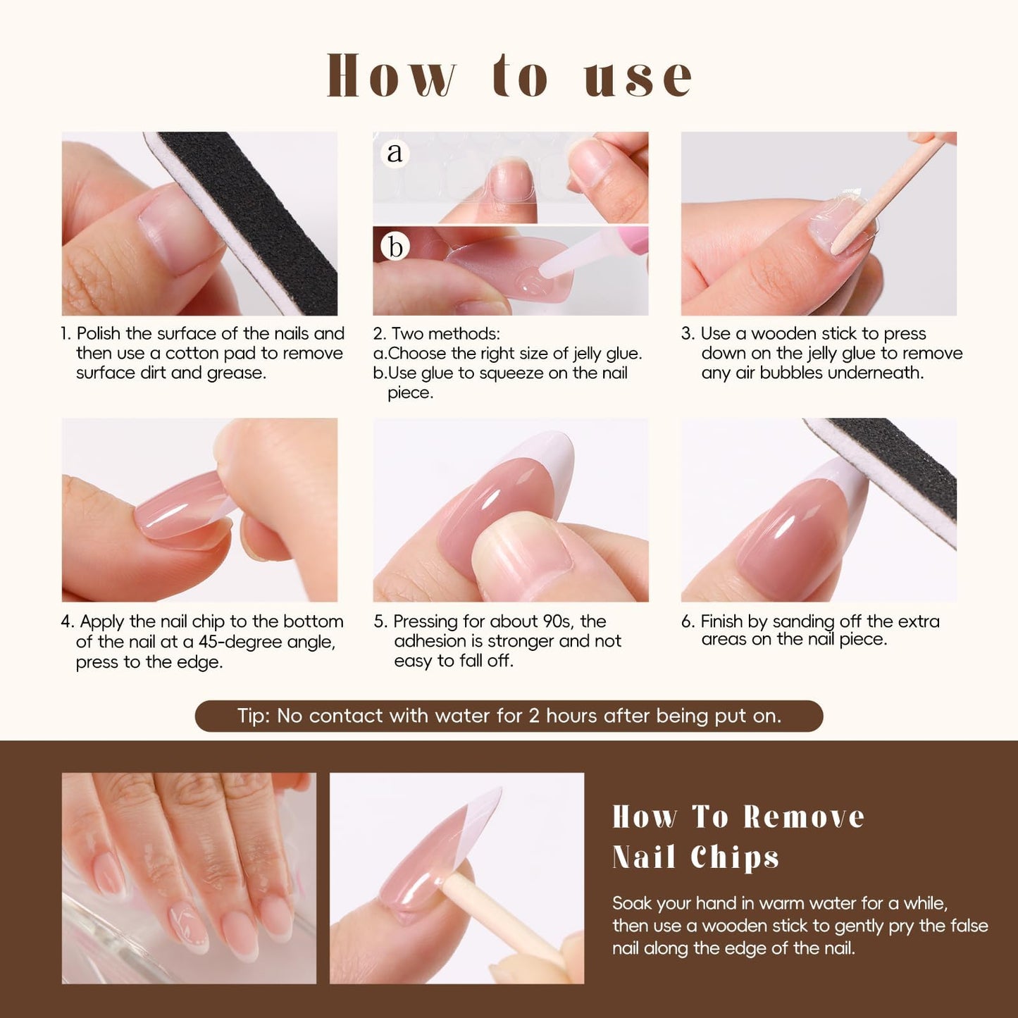 Brown Cat Eye Press on Nails Short Square,Glossy Glass Fake Nail Kit Neutral Nude Chocolate Brown False Nails Winter Fall Nails with Mirror Metallic Silver Nail Stickers,150pcs 15 Sizes