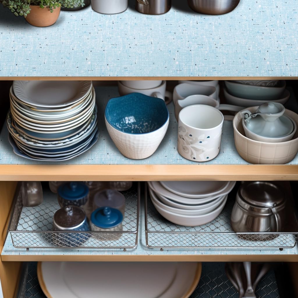 Bulk Shelf Liner 18" W x 288" L Cupboard Liner Shelving Paper for Cabinets and Drawers Pantry Shelf Liners for Kitchen Cabinets Non
