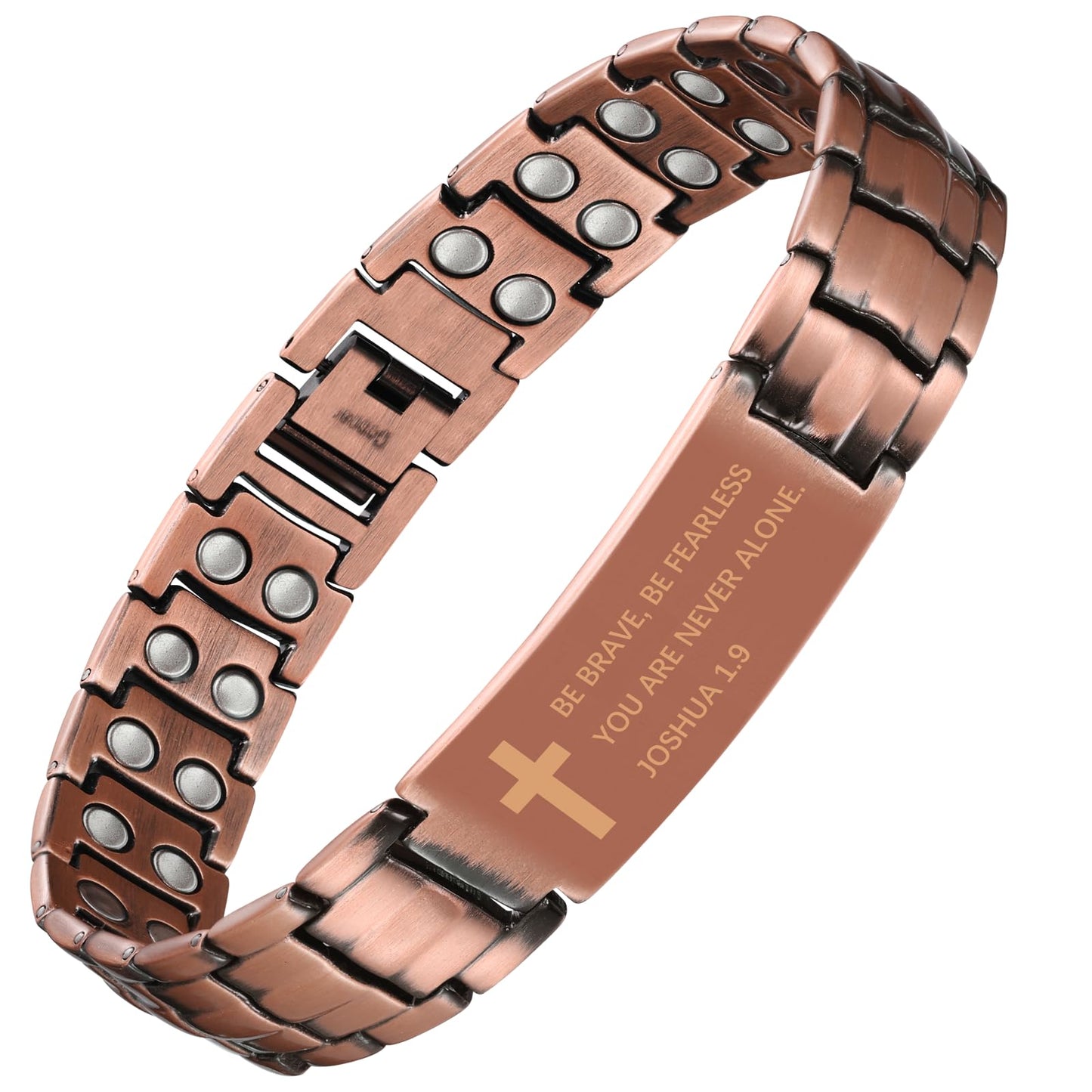 Jeracol 99.99% Copper Bracelet for Men, Ultra Strength Magnetic Bracelet with 3500 Gauss Neodymium Magnet, Adjustable Sizing Tool & Jewelry Gift Box