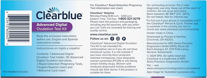Clearblue Advanced Digital Ovulation Test Kit, 32 Ct