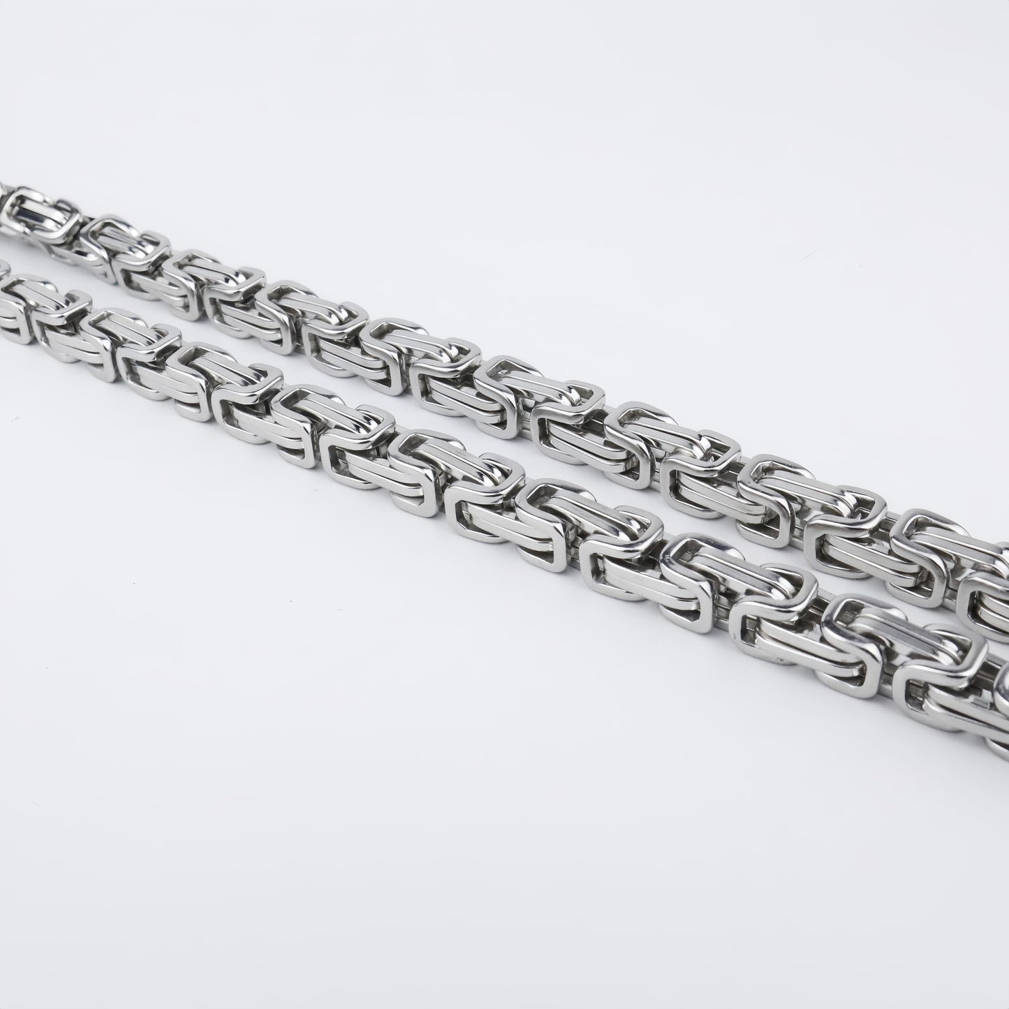 Joddfly Stainless Steel Byzantine Chain Necklace for Men, 20 inches