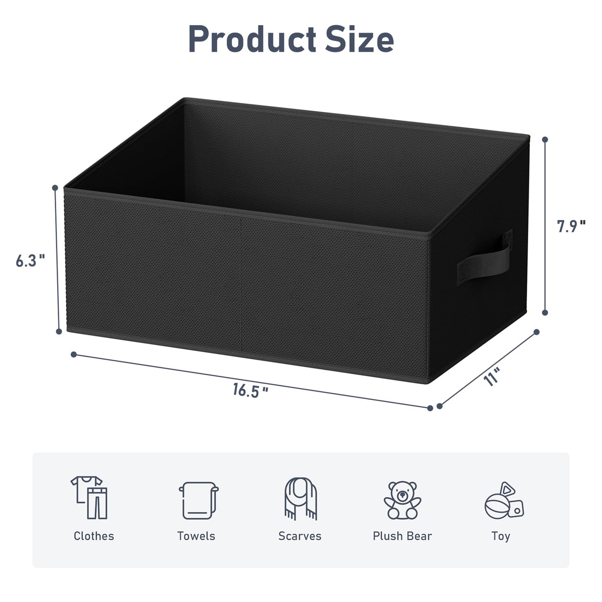 Closet Storage Bins 8 Pack (8 Count)