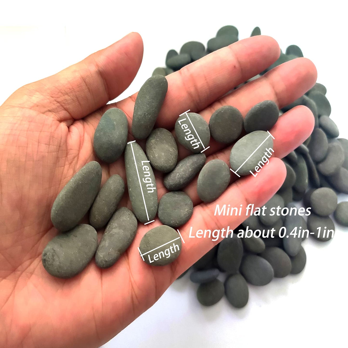 Rocks for Painting, 200pcs Small River Pebbles, Hand Picked Smooth Stones for Craft Petroglyphs, Painting Activities, Home Decor, DIY Projects, 0.4-1.0 inch Natural Miniature Flat Rocks