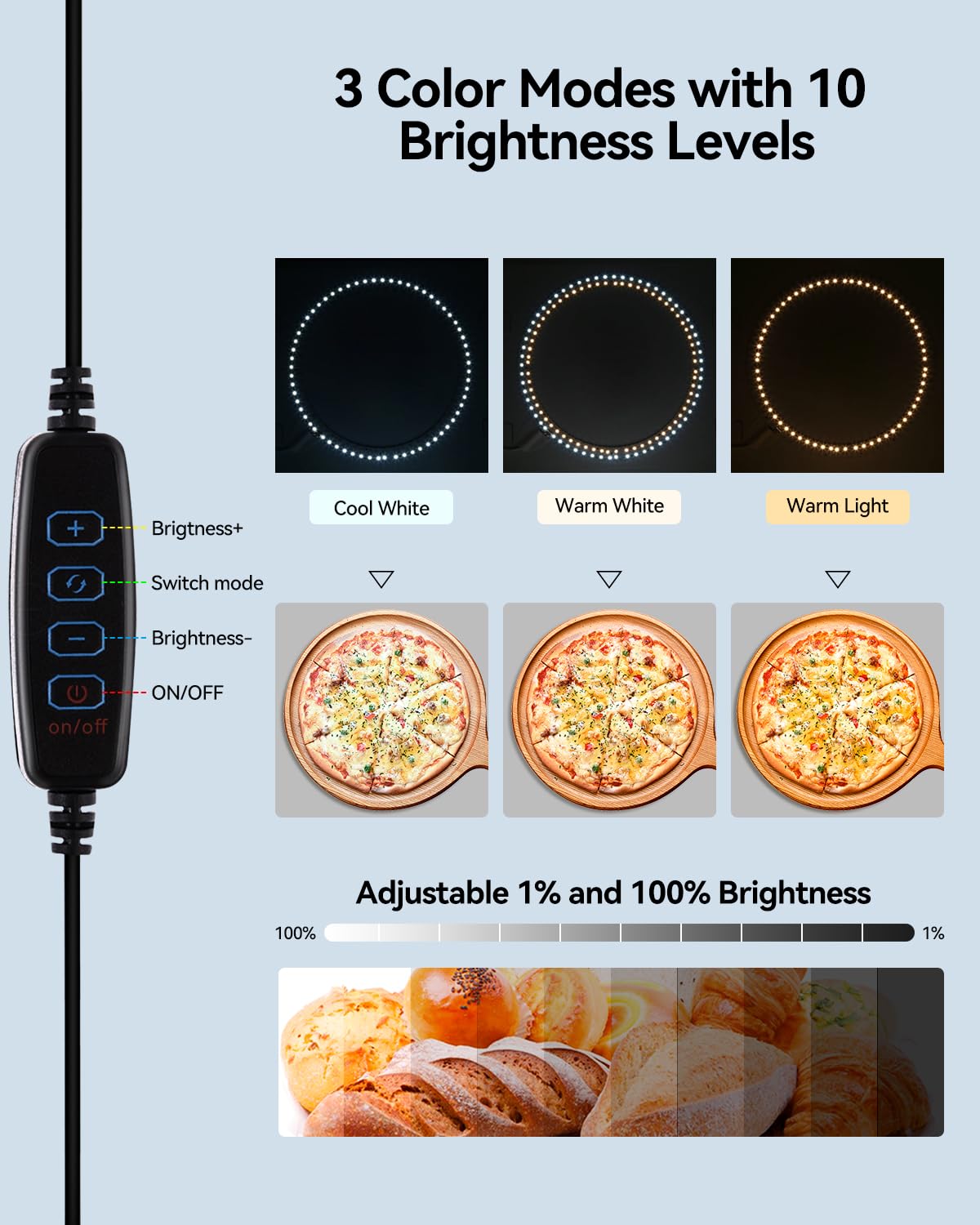 Takerers 16"x16"x16" Photo Studio Light Box Photography Booth with 120 LEDs, 3000-5700k Adjustable, 6 Color Backdrops, Dimmable Folding Shooting Tents for Product