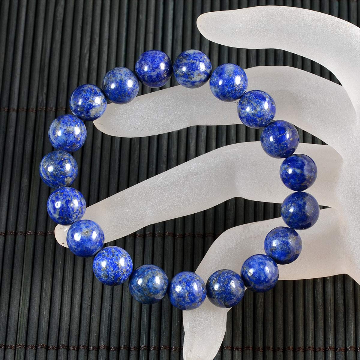 AD Beads Natural Gemstone Round Beads Stretch Bracelet Healing Reiki 10mm (Lapis)