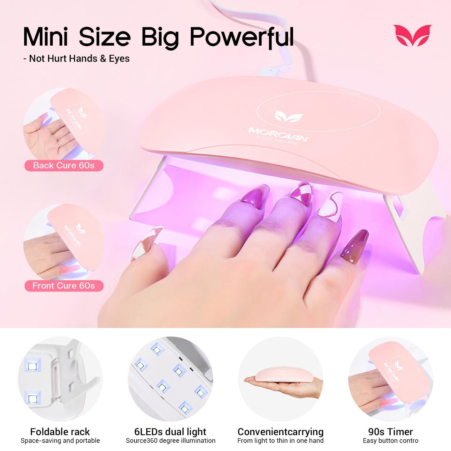 Morovan Poly Gel Nail Kit: All-in-One Beginners Practice Full Set With UV light & Slip Solution For Teens Nail Extension Gel Kit Starter At Home User Friendly & Salon Results for Home Manicures
