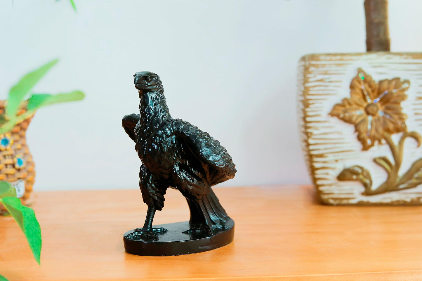 EASCHEER Eagle Statue 5.11" Gothic Black Bird Decor Eagle Figurine Falcon Statue Collectible Figurine…