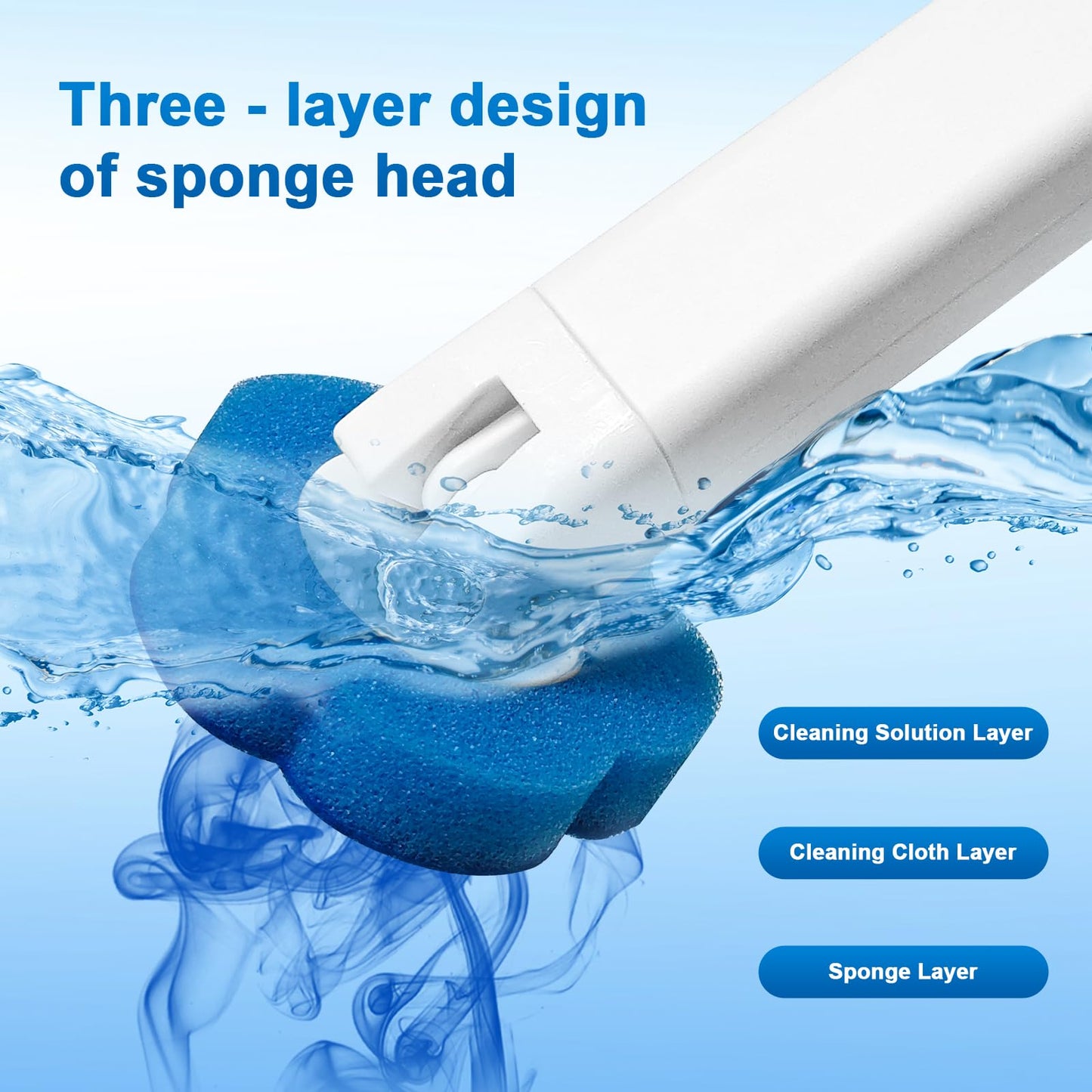 Disposable Toilet Brush with 48 Refills,Toilet Cleaning Supplies,Toilet Wand Brush Starter Kit,Wall Mounted Toilet Bowl Cleaner Brush with Holder for Bathroom Deep Cleaning & Hygiene (White)
