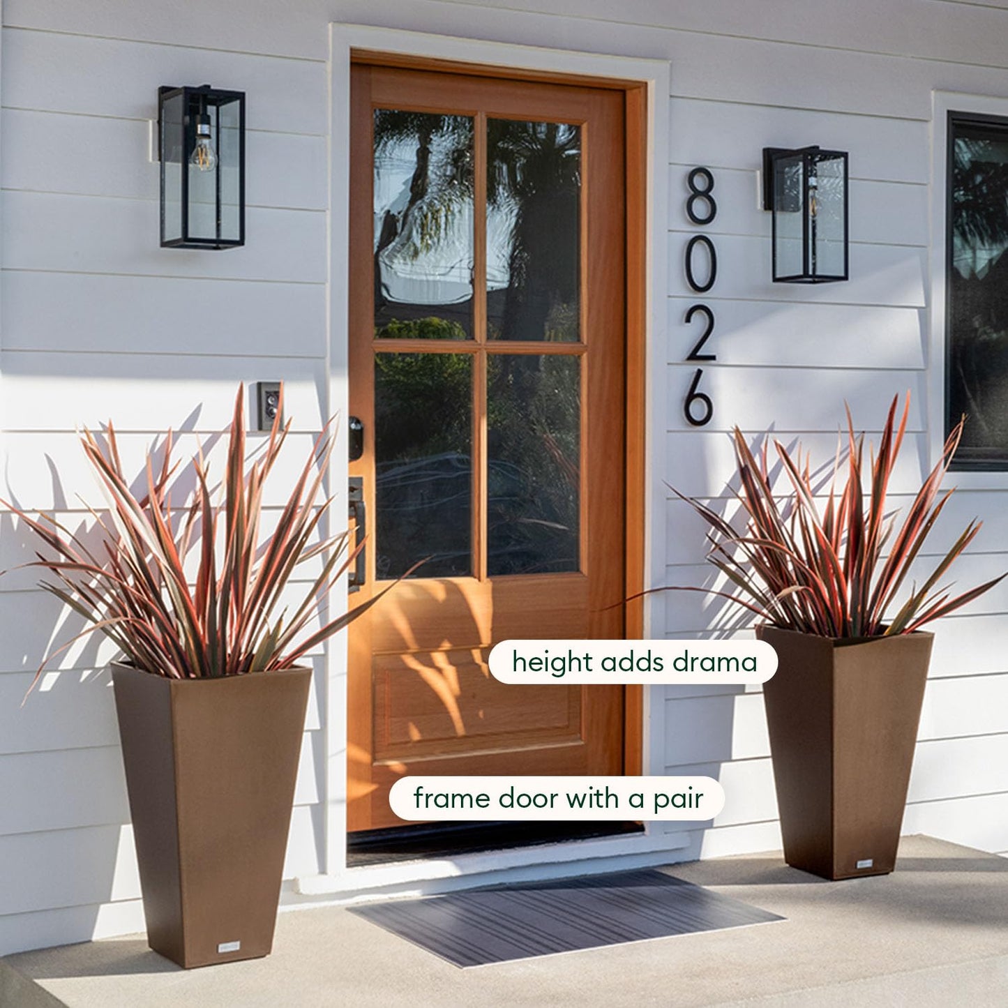 Veradek V-Resin Indoor/Outdoor Taper Planter (30 inch, Espresso)