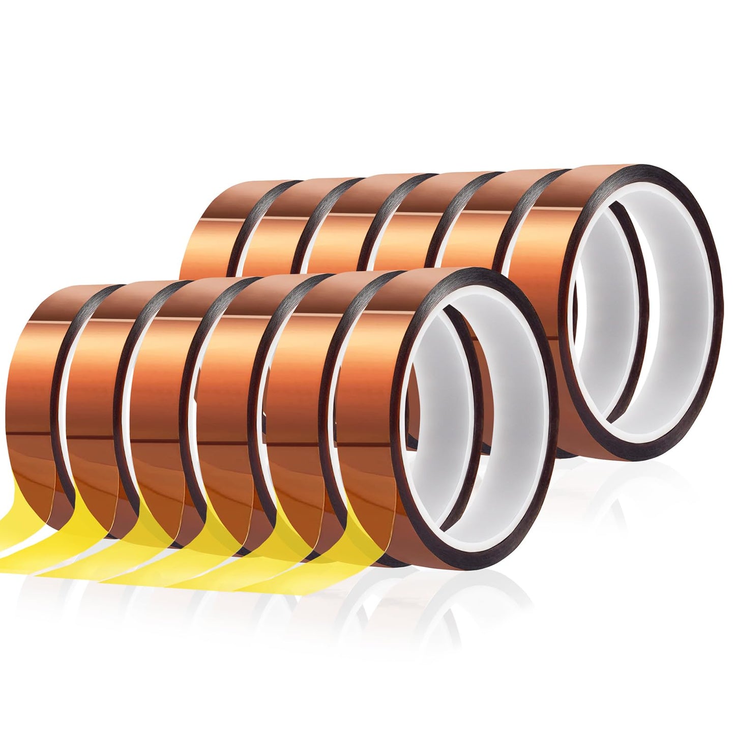 MEBMIK Heat Tape for Sublimation Transfer, Heat Resistant, Adhesive Transfer Tape, Thermal, No Residue, 12 Rolls 20mm x33m(108ft)