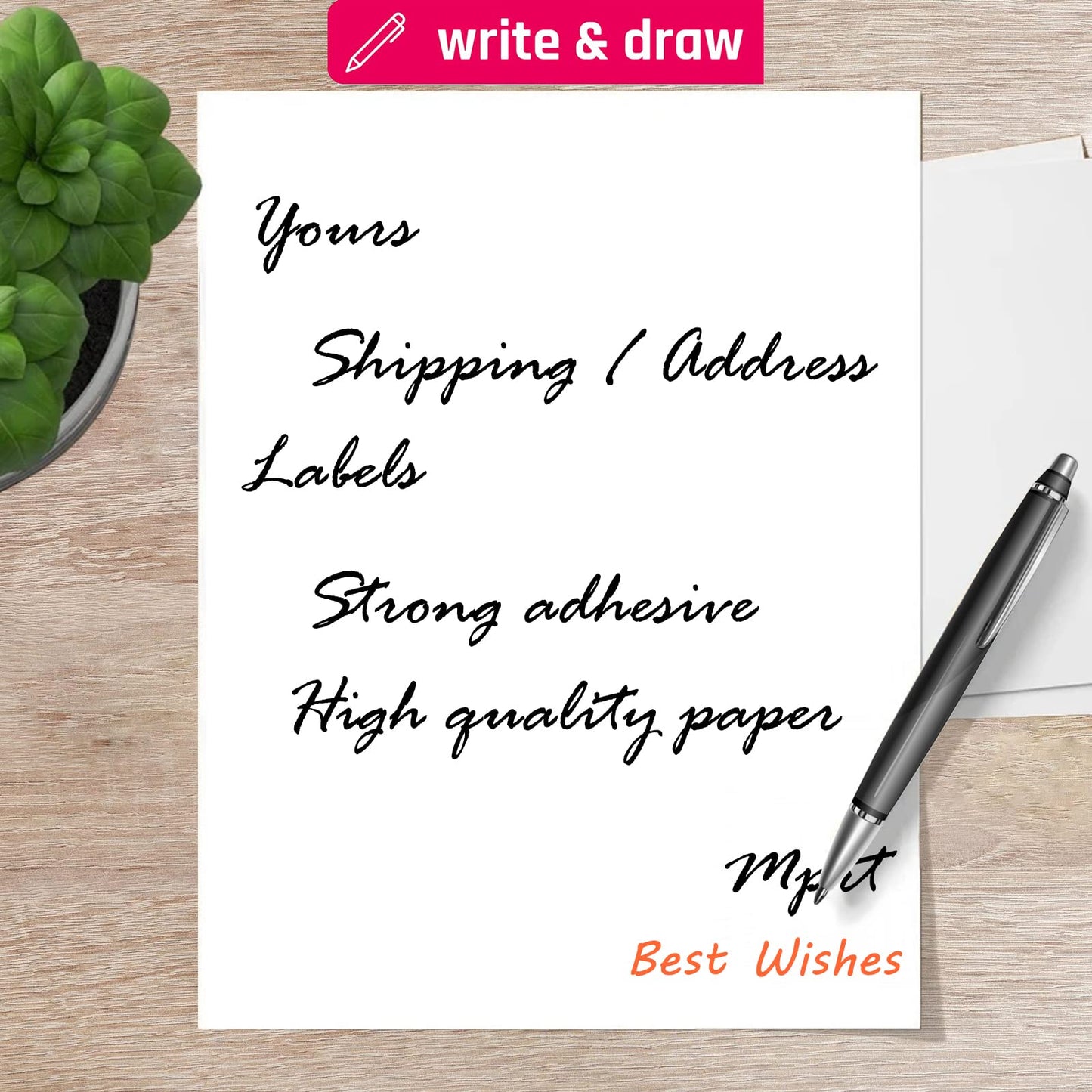 Printable White Sticker Labels, 100 Sheets 8.5" x 11" Full Sheet Label Stickers Paper for Laser & Inkjet Printer - Matte, 100 Labels