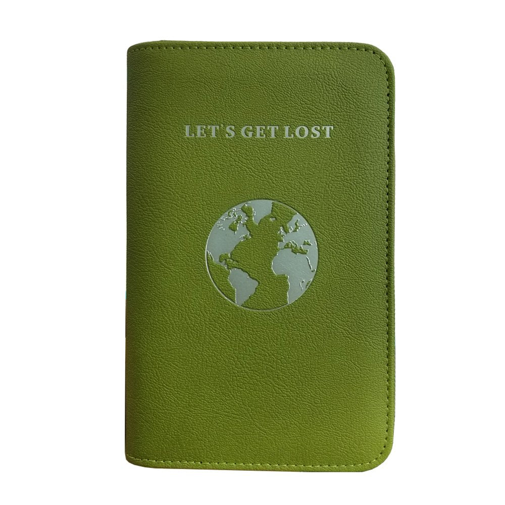 Phone Charging Passport Holder with Removable Fast Charging Power Bank that holds money, cards, phone, travel docs- RFID Blocking - Compatible with All Phones - Travel Accessories (Olive)